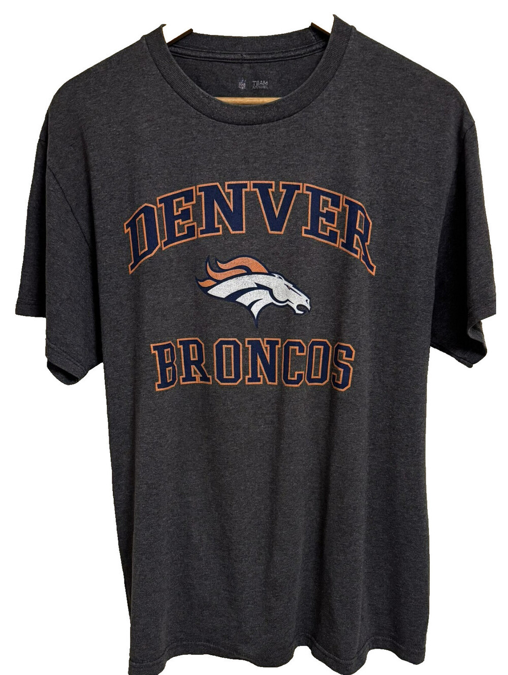 Denver Broncos Short Sleeve T-Shirt Men's L Gray